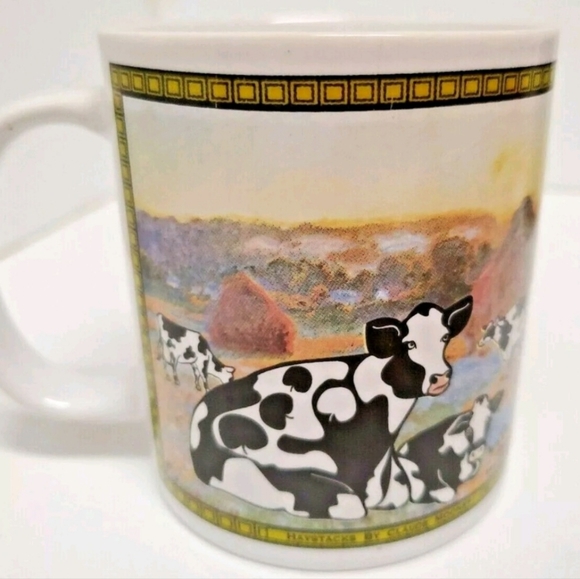 Classical Cow Fine Art Mug Birth of Venus Buttercelli/ Haystack Claude Moonet - Picture 6 of 10